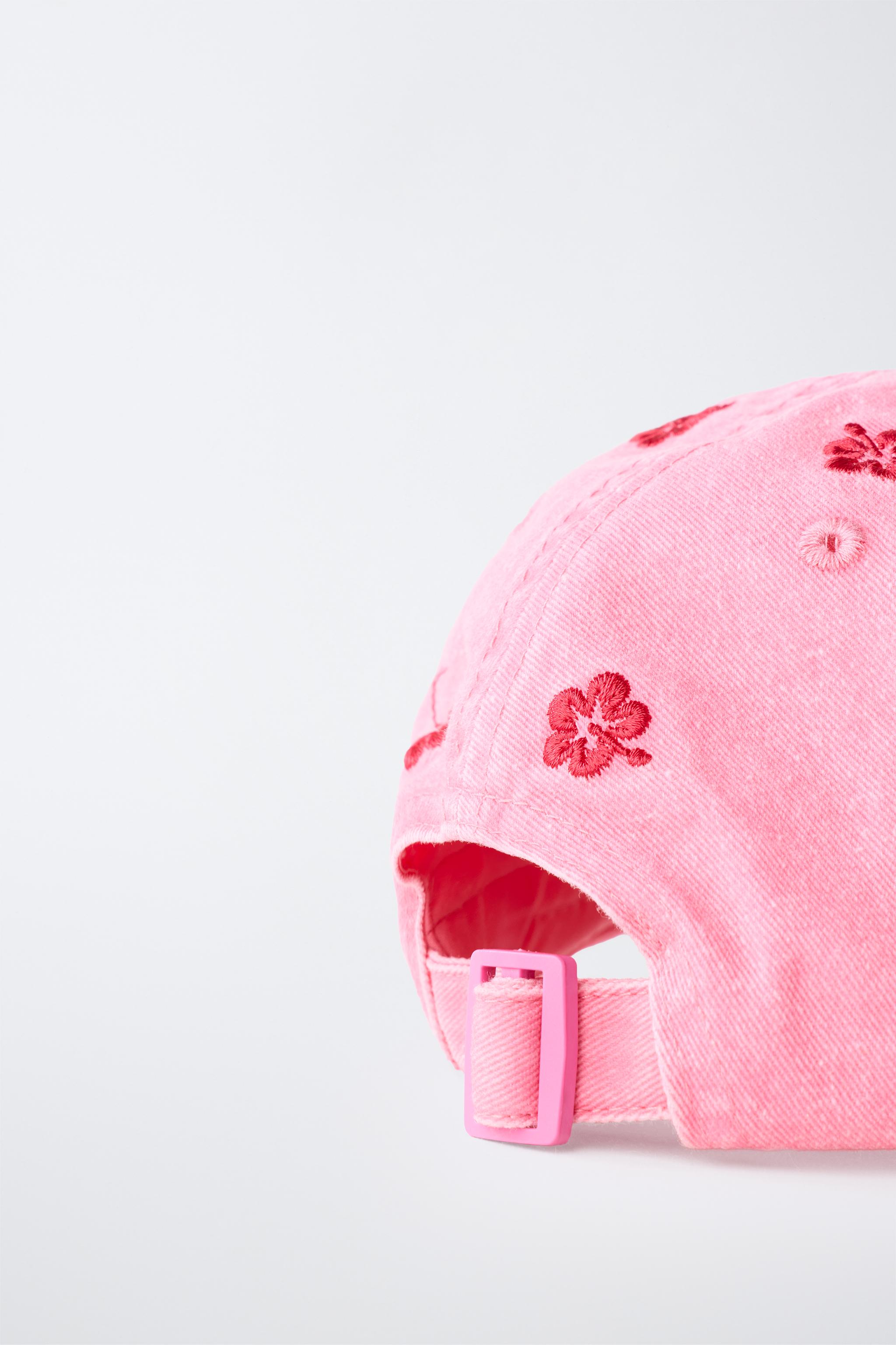 EMBROIDERED HIBISCUS CAP